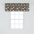 thumbnail image 2 of Ambesonne Thistle Valance Pack of 2, Silhouette Flowers, 54"X18", Brown and White, 2 of 2
