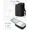 thumbnail image 2 of Mochila de viaje Suratio Large Carry On para mujeres y hombres, color negro, 2 of 6