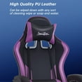 thumbnail image 2 of BestOffice Gaming Chair Office Chair with Footrest Lumbar Support Headrest Armrest Adjustable PC Gamer Chair (Purple), 2 of 7