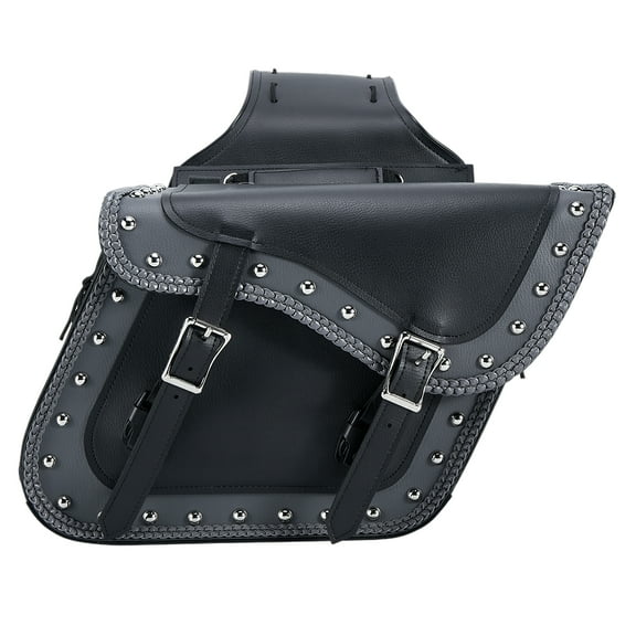 Dream Apparel Motorcycle Saddle Bags PU Leather Motorcycle Luggage Bag For Softails Sportsters and Choppers Waterproof Luggage Bags For Motorcycle