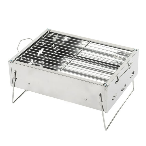 Charcoal Barbecue Grill, Portable Stainless Steel Barbecue Grill For Picnic