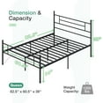 thumbnail image 6 of Novilla Queen Bed Frame with Headboard and Footboard, 14 Inch Metal Platform Bed Frame Queen Size, Large Storage Space, Strong Metal Slats Support, Mattress Foundation No Box Spring Needed, 6 of 7