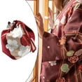thumbnail image 4 of serony Japanese Drawstring Bag Coin Purse Lunch Bag Food Pouch Wine Red, 4 of 8