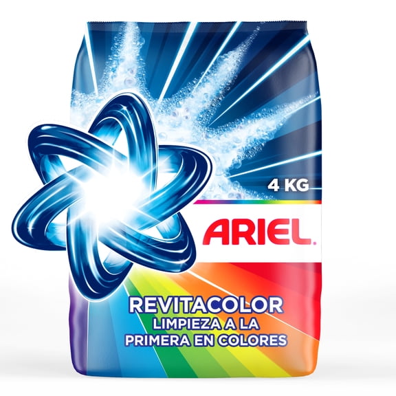 Detergente en Polvo Ariel Revitacolor Limpieza a la Primera en Colores 4 kg