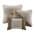 thumbnail image 3 of 7 Piece Micro Corduroy Comforter Set Taupe Queen, 3 of 5