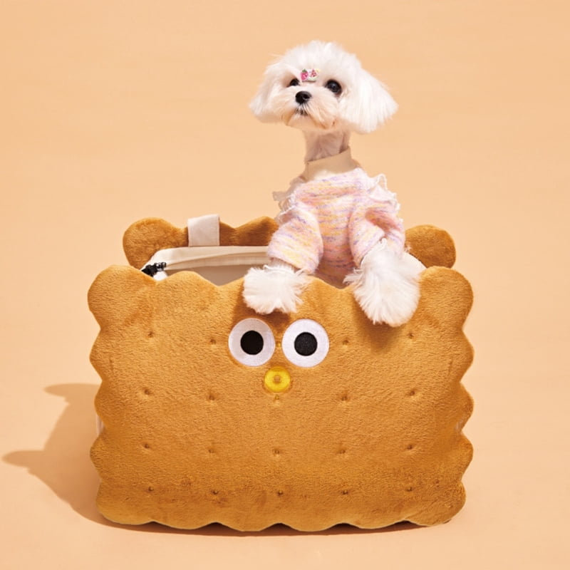 Cartoon Biscuit Shape Backpacks for Dogs Puppy Tote Bags Backpack Pet Bag Cat Carriers Bag Small Dog Carriers Supplies