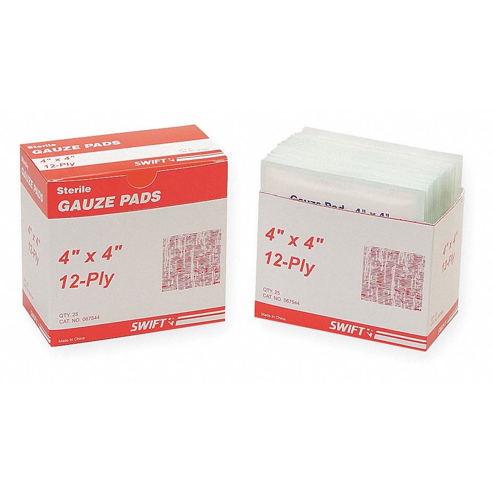 Gauze Pads 4" X 4" 12 Ply (Bx/25)