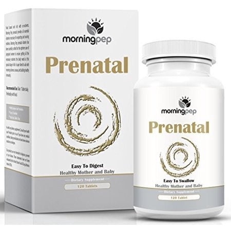 Prenatal Vitamin 120 Count With Probiotics And Folic Acid To Aid Morning Sickness And Nausea, One A Day Easy To Swallow Tablet With A Superior Blend Of Enzymes For Expecting And Nursing Mothers