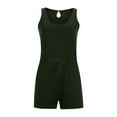 thumbnail image 6 of Savings Clearance 2025! asdoklhq Womens Jumpsuits and Rompers,Scoop Neck Sleeveless Casual Short Jumpsuit Rompers With Pockets, 6 of 6