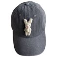 thumbnail image 1 of 1 Uds. Gorra de béisbol de conejito, protección solar informal de verano, gorro cálido de invierno, 1 of 5