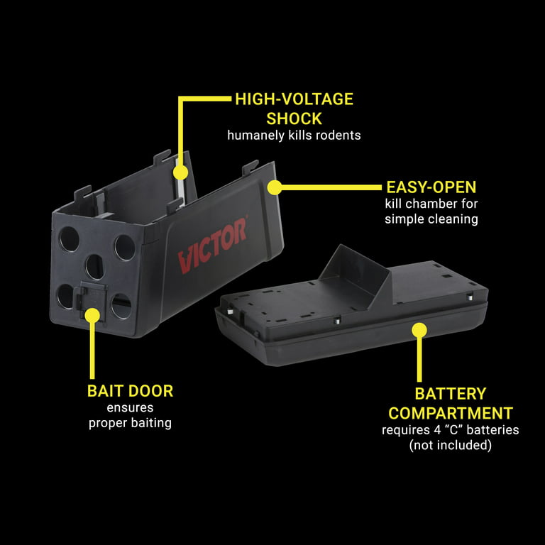 Victor Black Electronic Rat Trap - 3 Pack 