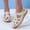 Beige, variant on Closed Toe Summer Shoes for Women Dressy Comfy Beach Casual Peep Toe Sandals with Arch Support Vacation Non Slip Closed Toe Women's Retro Flat Sandals, Solid Color Hook & Loop Casual Outdoor Shoes