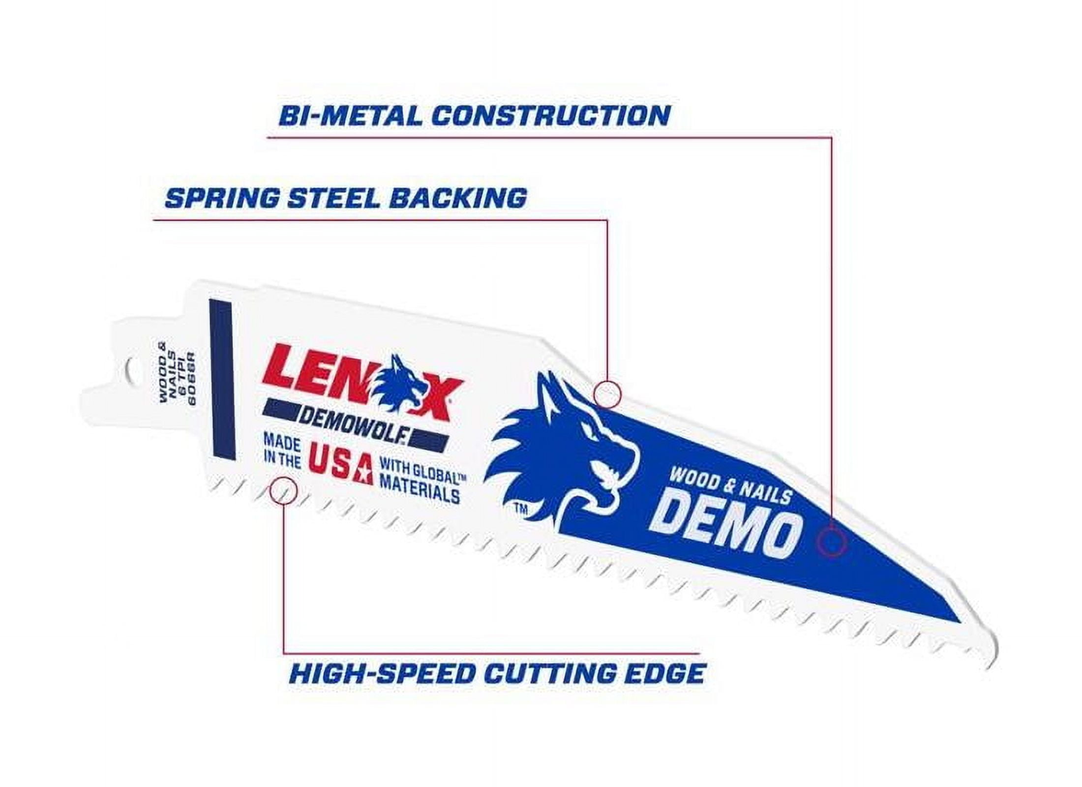 Lenox 6 in. Bi-Metal Reciprocating Saw Blade 6 TPI 5 pk
