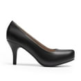 thumbnail image 2 of BURUDANI Tiffany Women's Classic Elegant Versatile Low Stiletto Heel Dress Platform Pumps Shoes, 2 of 7