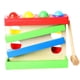 thumbnail image 4 of Juego de pista de rampa para carreras de bolas, juguetes para golpear, juguete divertido de aprendizaje, banco de madera para golpear, para niños de, 4 of 9