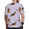 thumbnail image 2 of Wukai German Shepherd Dog Print Men's Short-Sleeved Mesh T-Shirt,Quick-Dry Short Sleeve Workout T-Shirt-XX-Large, 2 of 8