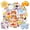 1A-35pcs, variant on 35pcs Cute Animal Stickers Adorable Cartoon Stickers Fantasy Elements Graffiti Decals for Laptops Phones Suitcases