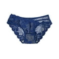 thumbnail image 2 of HUPOM Cotton Underwear For Women Womens Silk Underwear Low waist Elastic Waist Solid Thong Blue One Size, 2 of 4