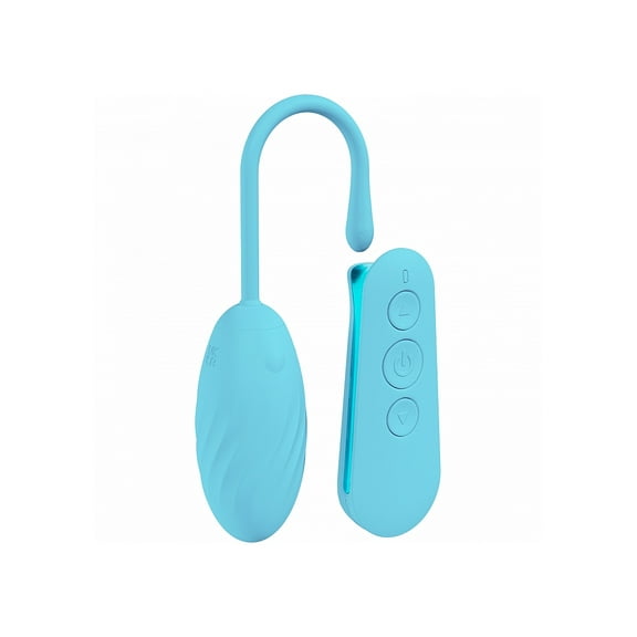 Loveline Felicite 10 Function Silicone Rechargeable Egg G-Spot Vibrator with Remote Control, Blue