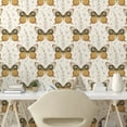 thumbnail image 2 of Ambesonne Jungle Boho Peel & Stick Wallpaper for Home, Modern Moth Pattern, 13"x72", Pale Coffee and Off White, 2 of 5