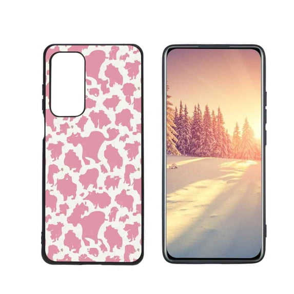 Retro-Cowgirl-cow-print-1 Phone Case, Degined for Motorola MOTO Edge 5G UW Case Men Women, Flexible Silicone Shockproof Case for Motorola MOTO Edge 5G UW