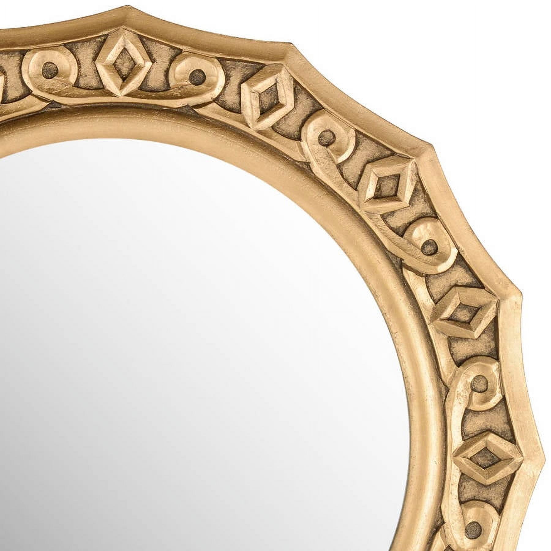 SAFAVIEH 18" Round Gossamer Decorative Lace Mirror, Gold