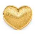 thumbnail image 4 of Sterling Silver Gold-plated Scratch Finish Heart Chain Slide Pendant, 4 of 5