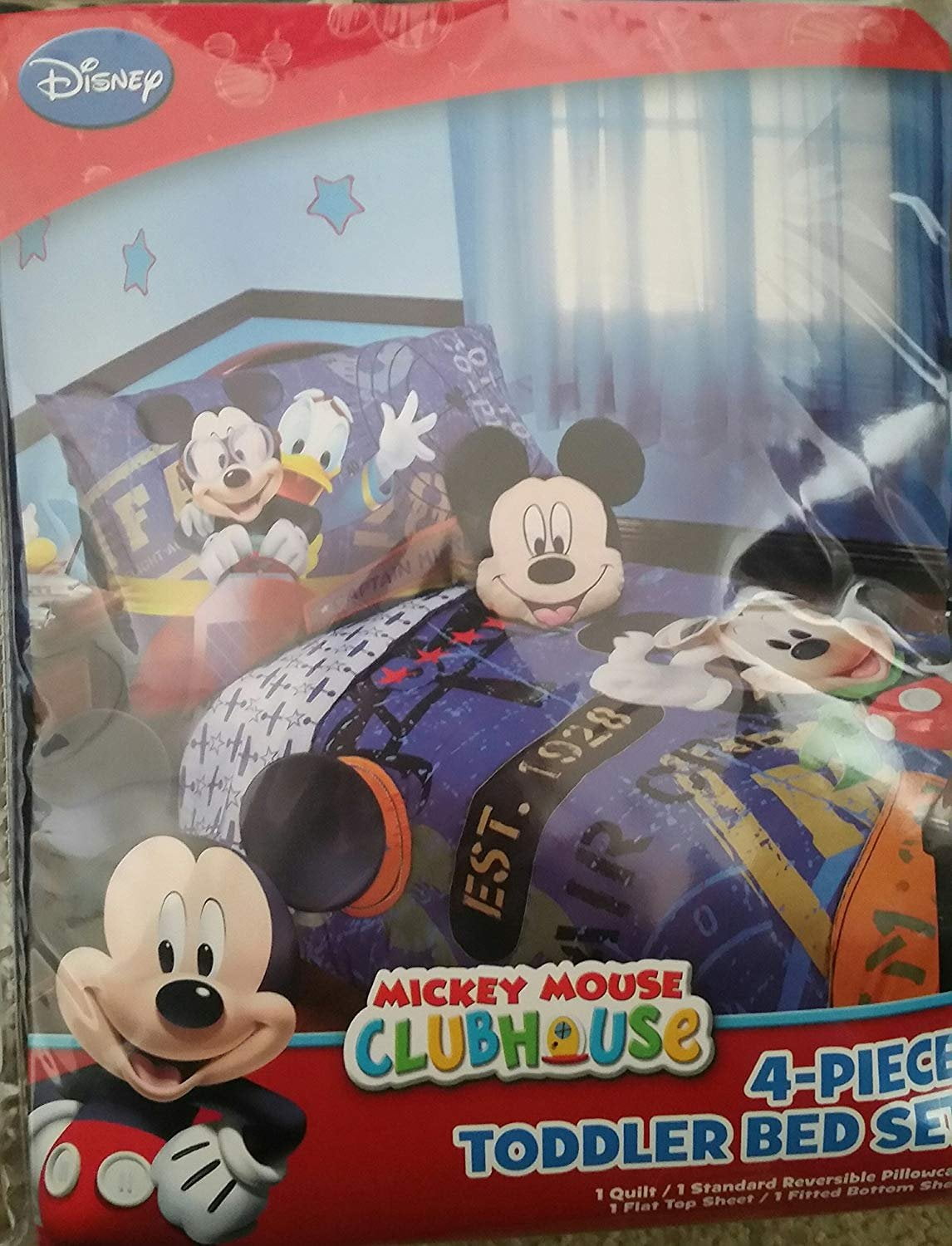 Disney 4Piece Mickey Mouse Toddler Bedding Set
