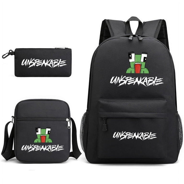 Unspeakable casual backpack shoulder bag pen bag school bag three piece Travel Backpack Walmart