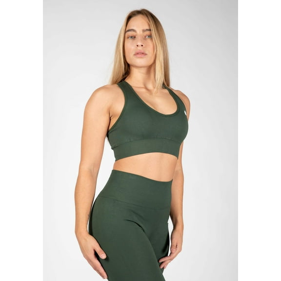 Neiro Seamless Sports Bra - Army Green