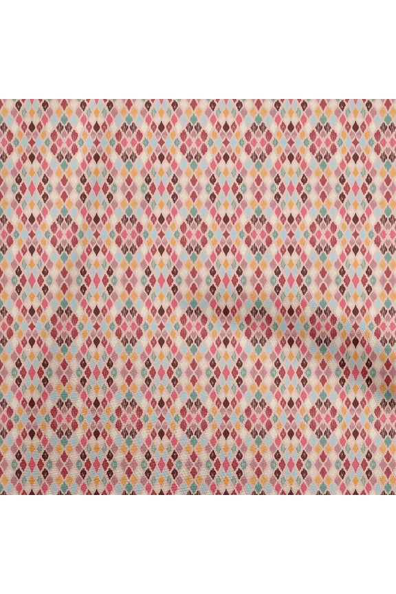 ViscoseChiffonPeachFabricAsianIkatFabricForSewingPrintedCraftFabricByTheYard42InchWide