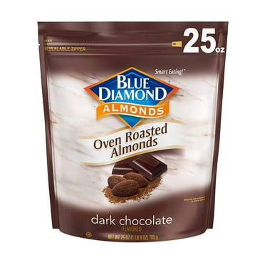 Blue Diamond Almonds Oven Roasted Dark Chocolate Flavored Snack Nuts, 25 Oz Resealable Bag (Pack of 1)RDC38