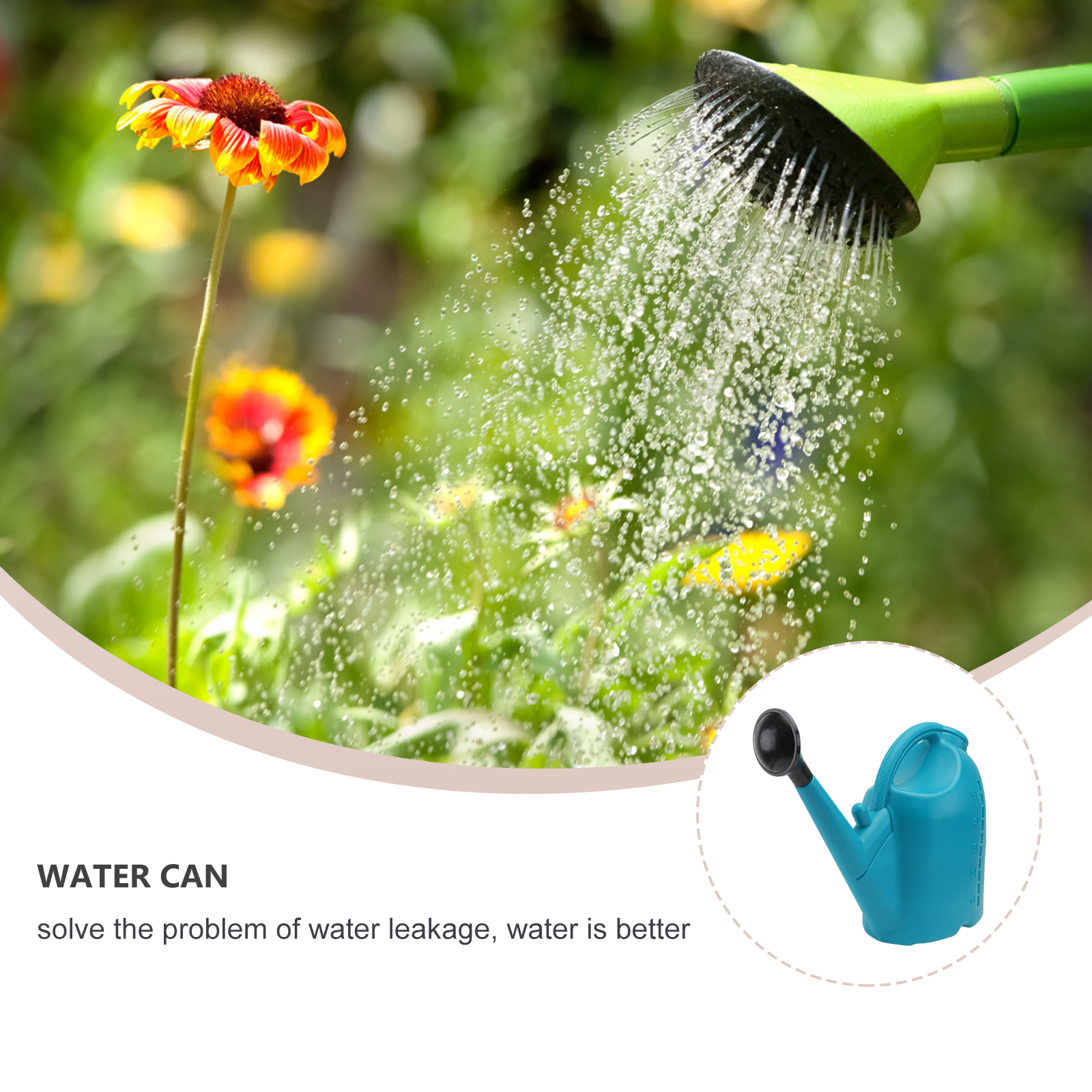 FESTFENDS Bottle Watering 1Pack Blue Plastic Watering Can 43x0.3937x29x0.3937in 5L