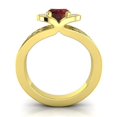 thumbnail image 4 of 2.35 Ct Oval Cut Garnet & Black Onyx Gemstone Wonderful Wedding Ring for Women 14K Yellow Gold Size 3 by Diamond-Capitals, 4 of 8