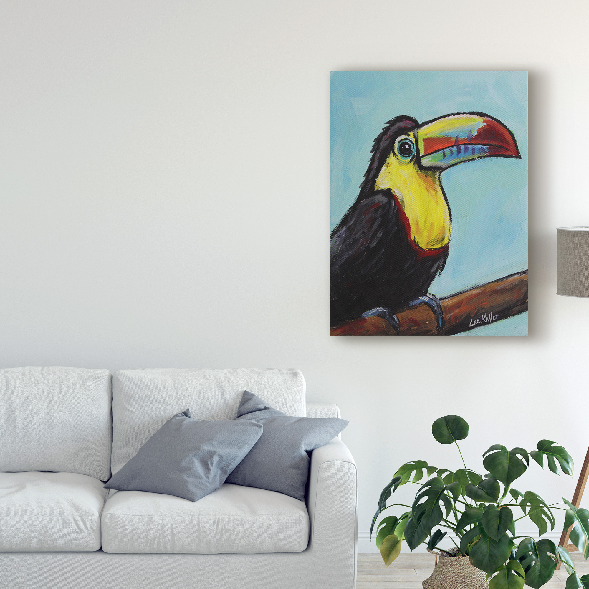Trademark Fine Art 'Toucan On Tree Branch' Canvas Art by Hippie Hound Studios
