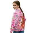 thumbnail image 3 of Xoenoiee Horse Butterfly Cherry Blossom Print Half Zip Sweatshirt for Girls 1/4 Zip Pullover Athletic Hiking Running Workout Tops Long Sleeve Fall Clothes, Size 11-12 Years, 3 of 7