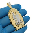 thumbnail image 4 of Mens Real Genuine Diamond 10K Yellow Gold Tone Mother Mary Cherub Pendant Charm, 4 of 4