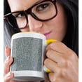 thumbnail image 2 of 3drose, Image of Polished Granite Stone Plate of Grey and Green Colors, 11oz Two-tone Yellow Mug, 2 of 6