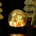 thumbnail image 2 of Christmas Snow Globes, Lighted Decorations Snow Globes Lantern, Santa Christmas Table Decorations LED Crackle Glass Ball for Living Room Fireplace Tabletop,Home Décor & Gift, 2 of 6