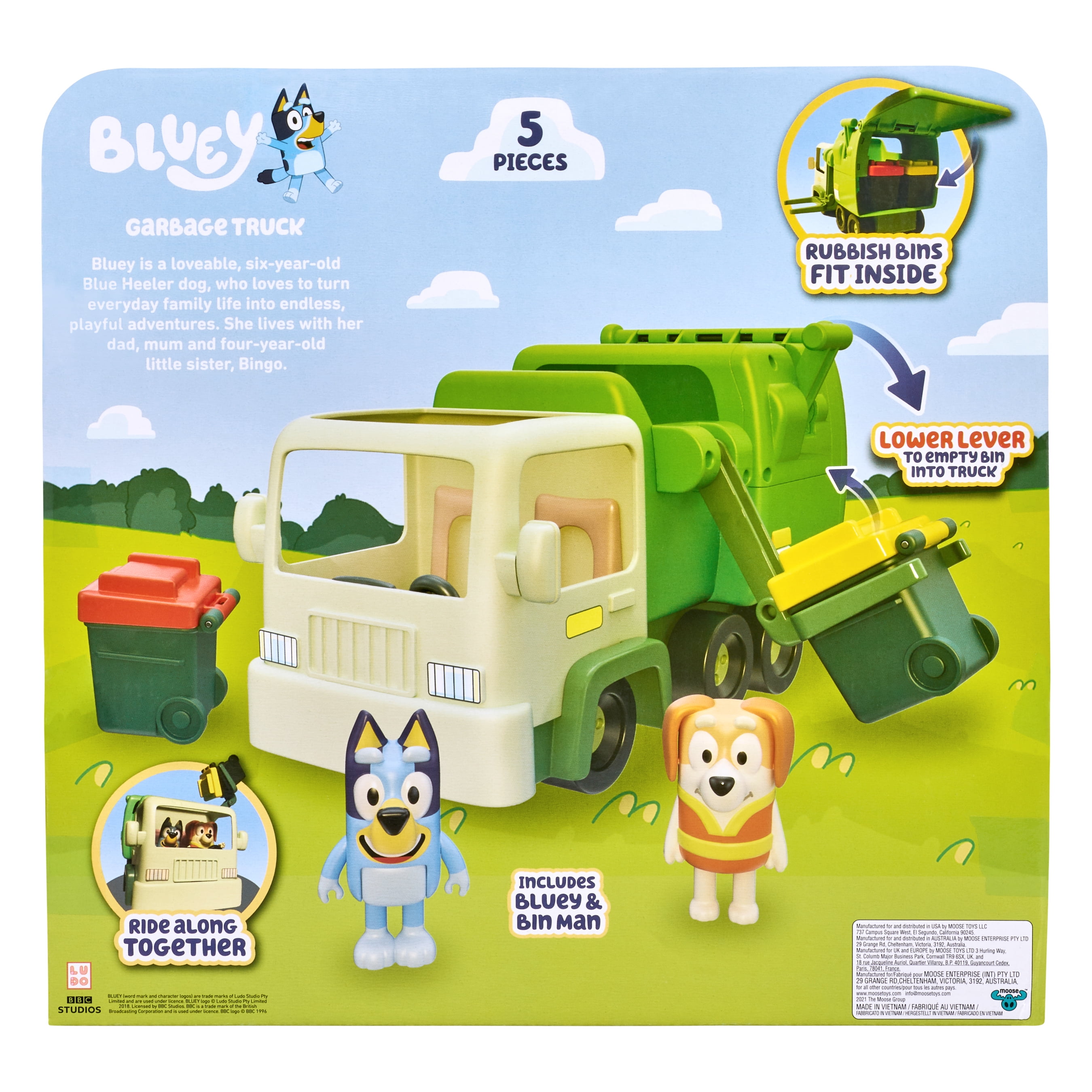 Bluey Easy Set Up Child Vehicle Playsets Multicolor, 5