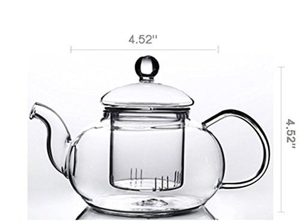 600ml / 21oz Borosilicate Teapot Scented Tea Infuser Heat Resistant Teapot Set For Tea Display, Scented Tea, etc - image 2 of 4