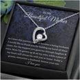 thumbnail image 4 of Heart, Groom To Mother Gift, Son To Mom Wedding Gift, Mother Of The Groom Gift From Son, Mom Wedding Gift From Groom To Mom Necklace Gift, Necklaces with Meaningful Messages Card Inside, 4 of 6