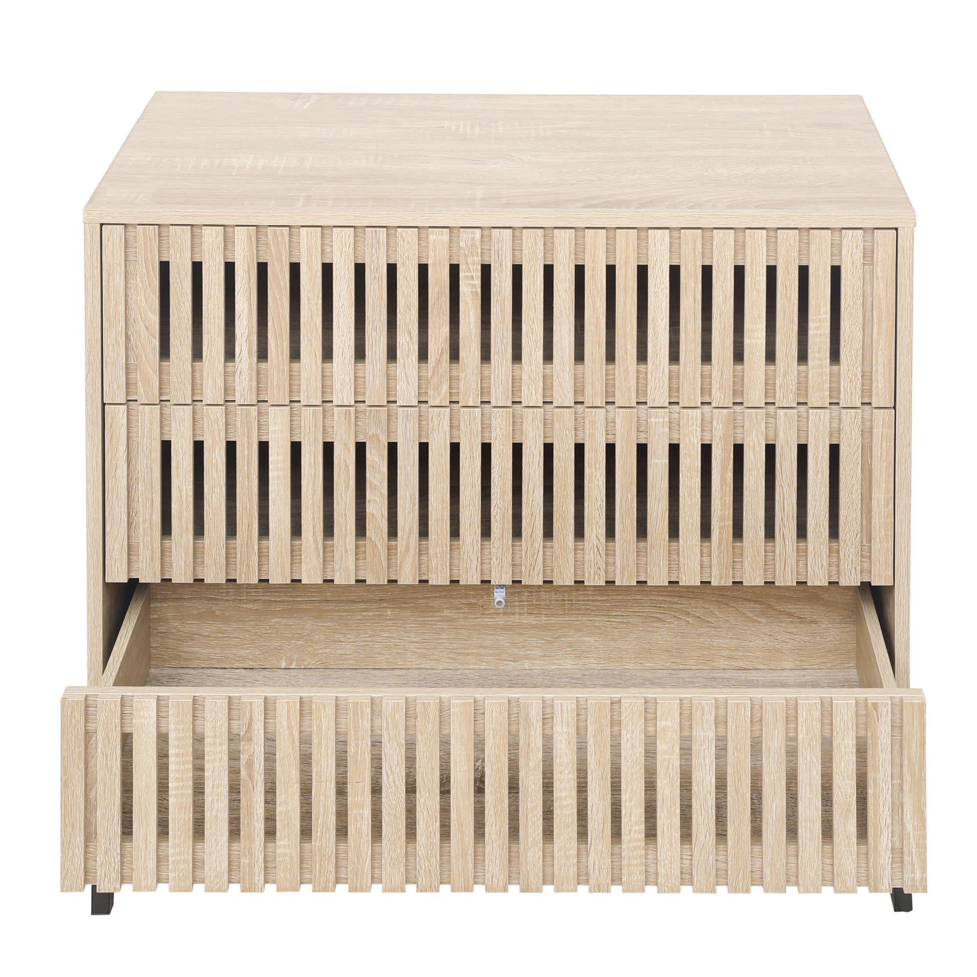Spaco Accent Storage Cabinet, Sideboard Cabinet with 3 Drawer, Adjustable Shelf for Living Room, Bedroom, Dining Room, Study, Natural Spaco Accent Storage Cabinet, Sideboard Cabinet with 3 Drawer, Adjustable Shelf for Living Room, Bedroom, Dining Room, Study, Natural