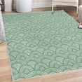 thumbnail image 1 of Japanese Art Decorative Rug, Fish Scale Inspired Vintage Hand Drawn Oriental Geometric Lines Motifs, Quality Carpet for Bedroom Dorm and Living Room, 6 Sizes, Laurel Green, by Ambesonne, 1 of 4