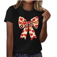 thumbnail image 2 of Neewe Womens Love Heart Shirts Short Sleeve Valentines Crewneck Colorful Heart Graphic Tees Tops, 2 of 4