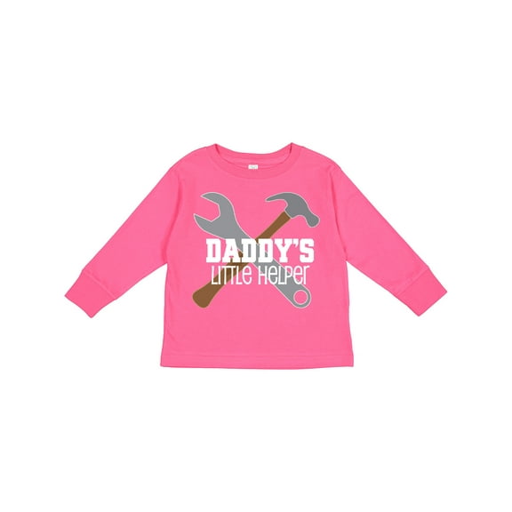 Inktastic Daddy's Little Helper Tool Set Boys Long Sleeve Toddler T-Shirt