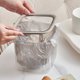 thumbnail image 5 of Mini Desktop Trash Can | Press-Lid Desk Organizer Garbage Basket | Plastic Compact Sundry Storage Bin | Flip Top Lid, Divided Sections, Tidy Container | White or Gray | 6x6x3.2in or 6x6x5.5in | 1, 5 of 6