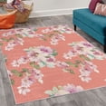 thumbnail image 2 of Floral Decorative Rug, Watercolor Shabby Form Nature Petals in Soft Tones Picture, Quality Carpet for Bedroom Dorm and Living Room, 6 Sizes, Coral Lilac, by Ambesonne, 2 of 4