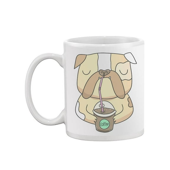 Bulldog With Coffee Mug - Image by Shutterstock