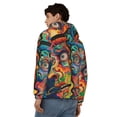 thumbnail image 4 of Kdxio Psychedelic Faces Colorful Print Men Hoodies Casual Hoodies for Men with Zip Pockets Full Zip Long Sleeve Sweatshirt Sports Hooded Jacket-3X-Large, 4 of 5